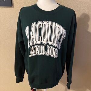 Preowned Racquet and Jog Green Sweatshirt Size M